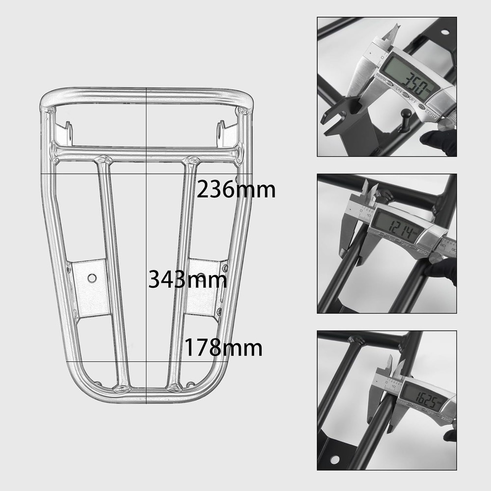 Motorcycle Rear Luggage Rack Carrier Support Shelf Holder Rack Shelf Tail Frame - Picture 3 of 10